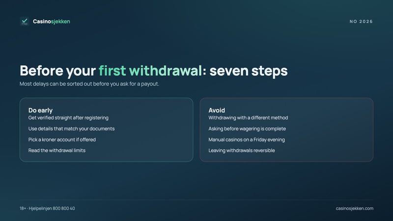 Fast payout casino checklist: what to do early and what to avoid before your first withdrawal